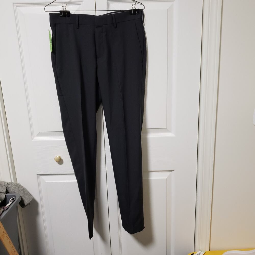 Haggar Dress Pant Mens 29x30 Slim Black Premium Stretch Slim Fit NEW TAGS